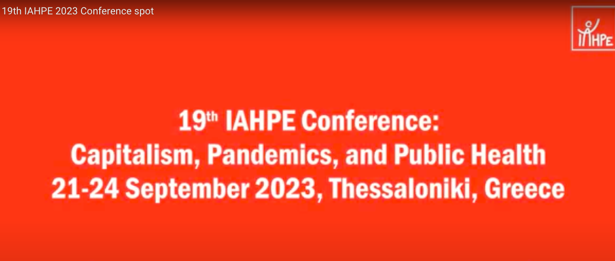 19th IAHPE 2023 Conference spot